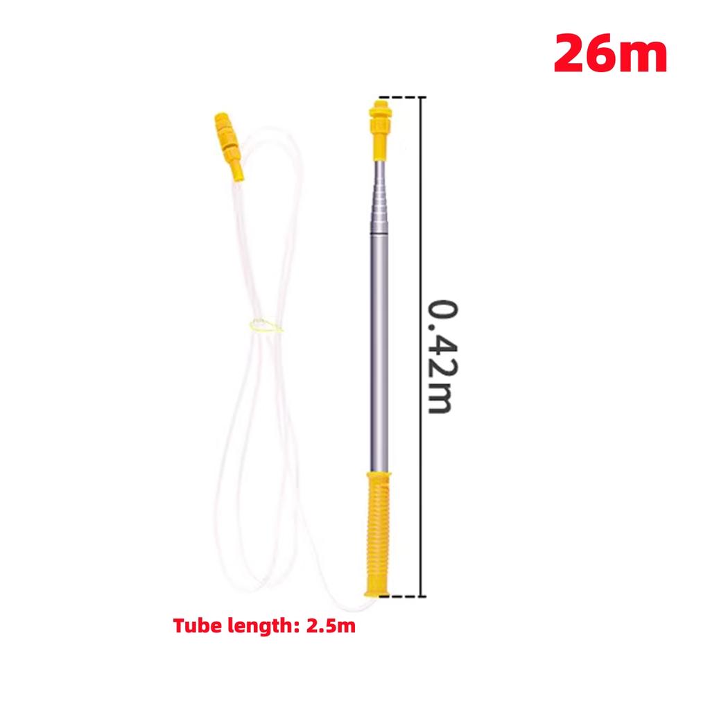 2.6/3.6m Stainless Steel Telescopic Rod High Shoot Spray Head Telescopic Tube Garden Orchard Park Electric Sprayer Fittings 1Pc