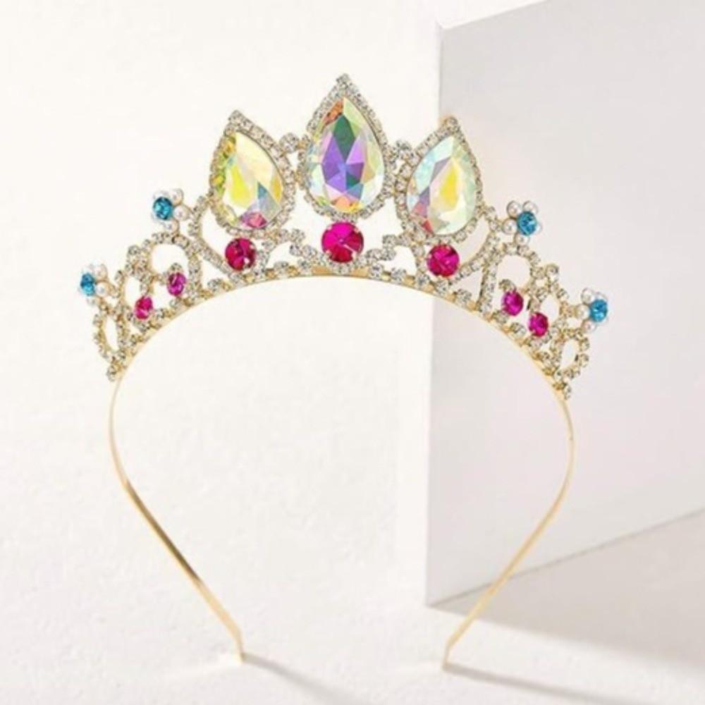 Sparkly Rhinestone Bridal Wedding Crown Pearl Headband Crystal Tiara  Wedding Photography