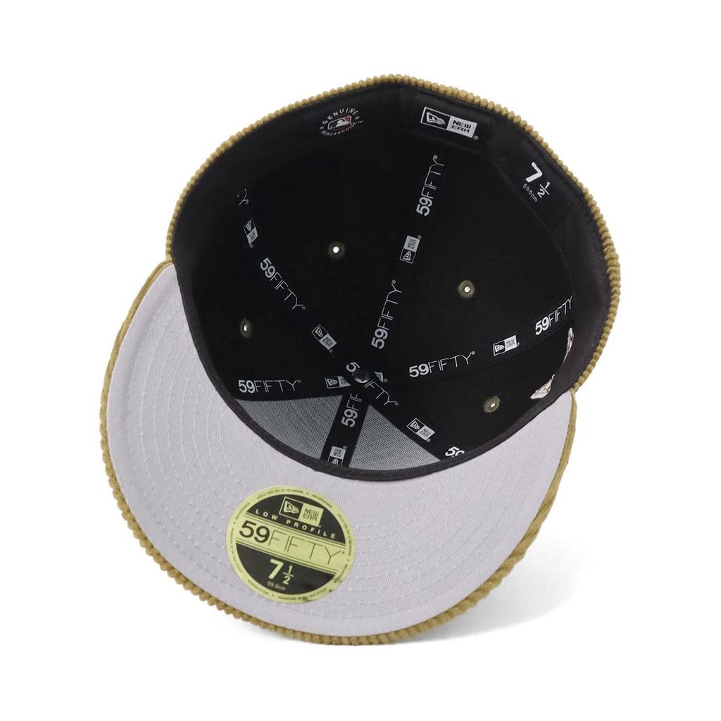 New Era LP 59FIFTY Cap MLB San Diego Padres Corduroy Side Patch ONSPOTZ Exclusive, Low Profile, 7 1/8 (SD Khaki Beige)