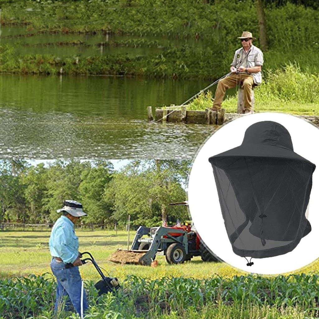 Insect Repellent Hat with UV Sun Wide UV Chin Insect Perfect for Outdoor Unisex Net, Protection, Protection, Non-Stuffy, Brim, Protection,