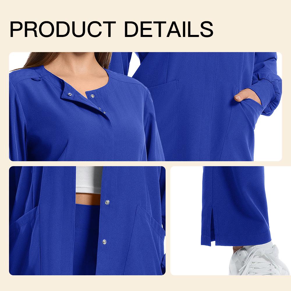Women's Long Sleeve Stretch Scrub Set - Washable Nurse or Doctor Uniform