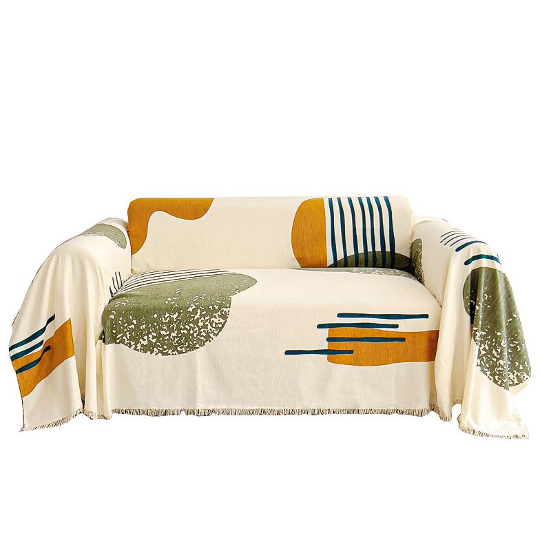 

Nordic Couch Furniture Throw Blankets Outdoor Camping Picnic Big Blanket Leisure Relax Beach Towel pure white Travel Rug Tassels Linen 180X130cm