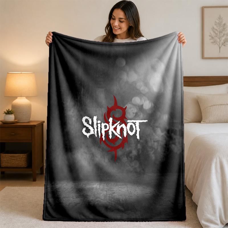 Coperta in Flanella con Stampa Slipknot Morbida Leggera Coperta Pluche per Letto Divano Uso Domestico