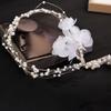 Elegant Pearl Flower Headdress Handmade Beaded Hair Accessories Fairy Hair Band  Western Wedding