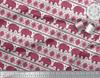Soimoi Japan Crepe Satin Fabric Aztec & Tribal Elephant Ethnic Print Sewing Fabric Metre 42 Inch