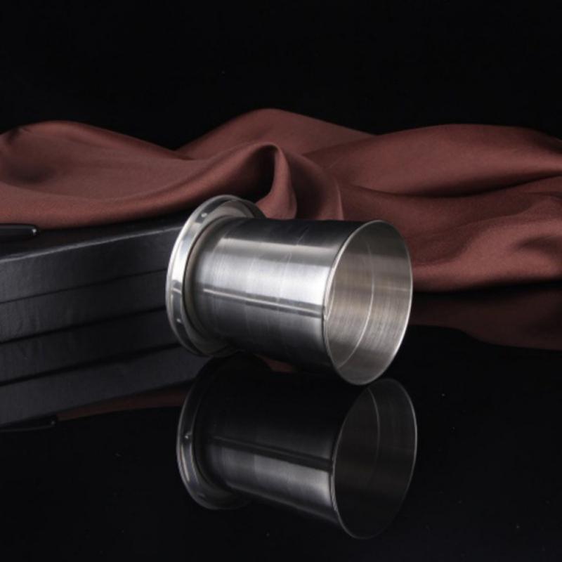Outdoor Travel Portable Stainless Steel Cups Telescopic Cup For Whisky Wine Beer Folding Cup Metal Wine Glass 75/140/250ml
