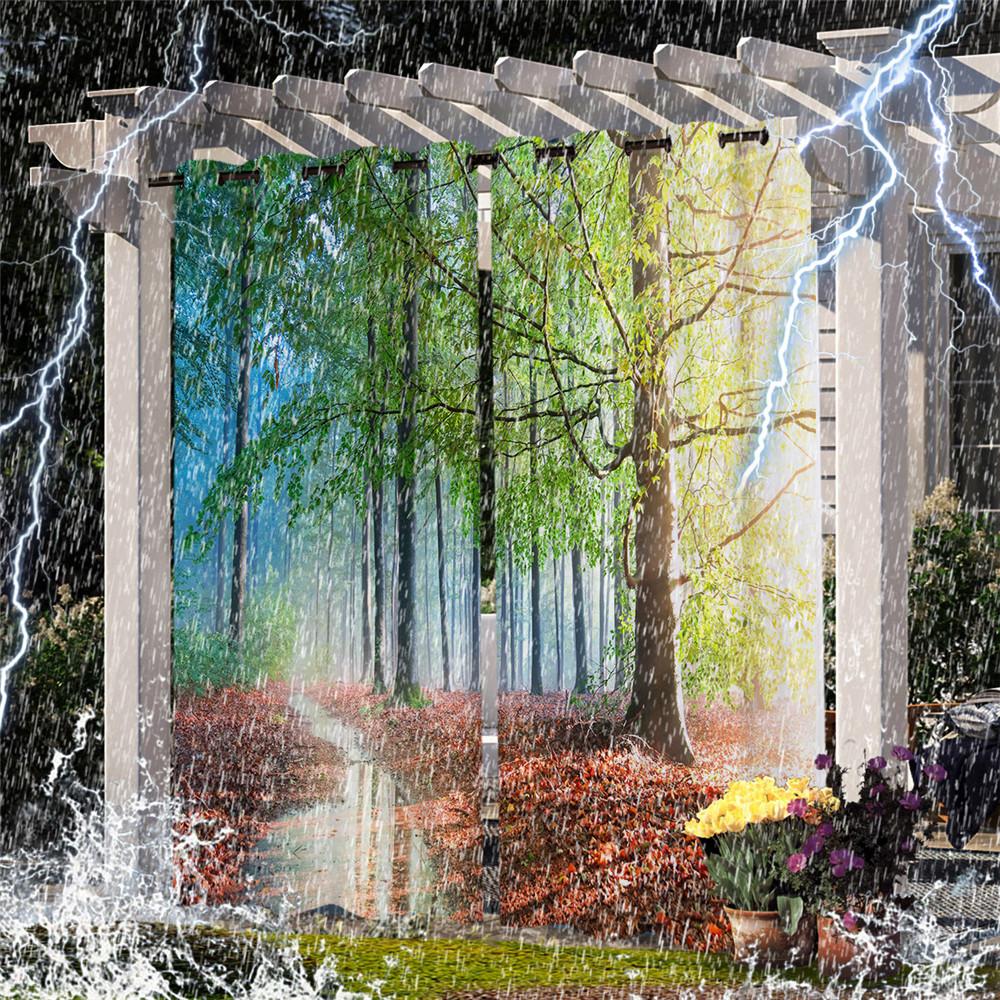 Terrassen Vorhänge Outdoor Wasserdicht Thermisch Isoliert Vorhang Gartentür Pool Hütte Pavillon Laube Pergola Vorhänge Lichtblockierend Hergestellt Aus Polyester