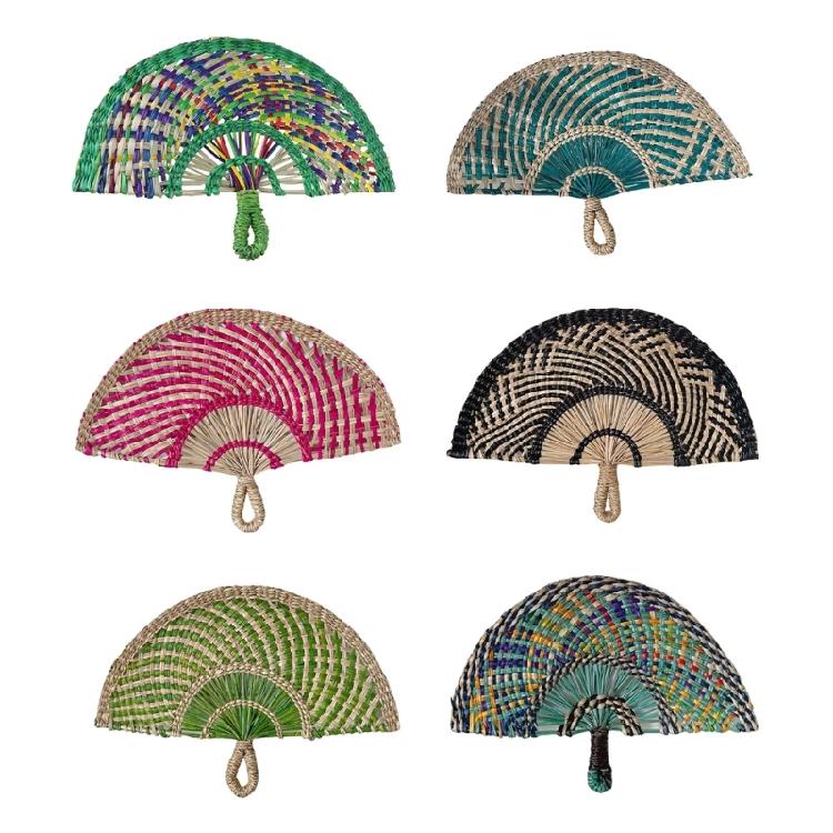 Grass Hand Fan Hand-Woven Straw Fan Easy To Carry For Wall Decoration and Summer Event