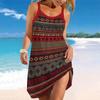 Women's Beach Dress Mini Dress Print Casual Modern Dress Sleeveless Loose Fit Outdoor Daily Summer