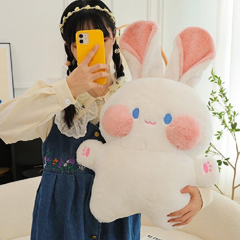 Adorable Plush Rabbit Pillow Doll Cute Bunny Stuffed Toy For Childrens Gifts