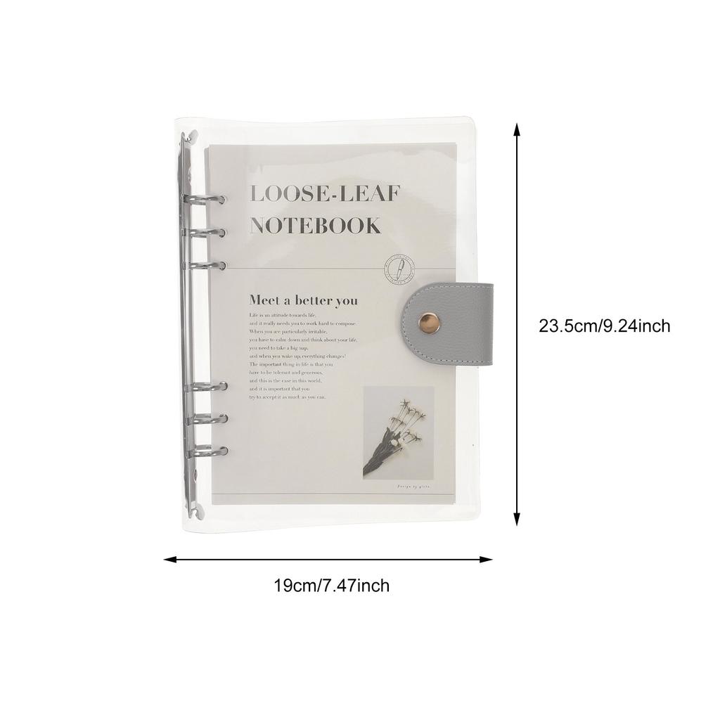 Hochwertiger, glatt schreibender Notizblock mit losen Blättern und 6-Loch-Ringordner. Schlichtes, elegantes Design für tägliches Tagebuch, Reisetagebuch, Büro