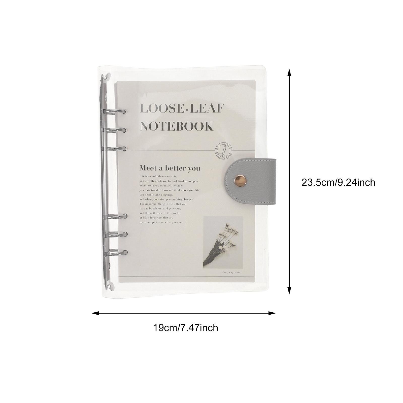 Hochwertiger, glatt schreibender Notizblock mit losen Blättern und 6-Loch-Ringordner. Schlichtes, elegantes Design für tägliches Tagebuch, Reisetagebuch, Büro white