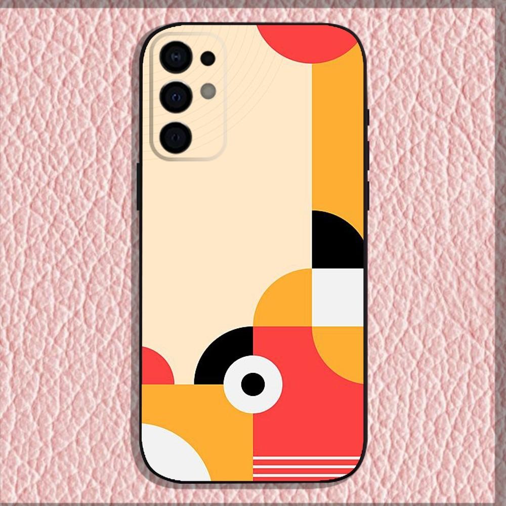 Geometric Bauhaus art Phone Case For Samsung S25,S24,S21,S22,S23,S30,Ultra,S20,Plus,Fe,Lite,Note,10,9,5G Black Soft Shell