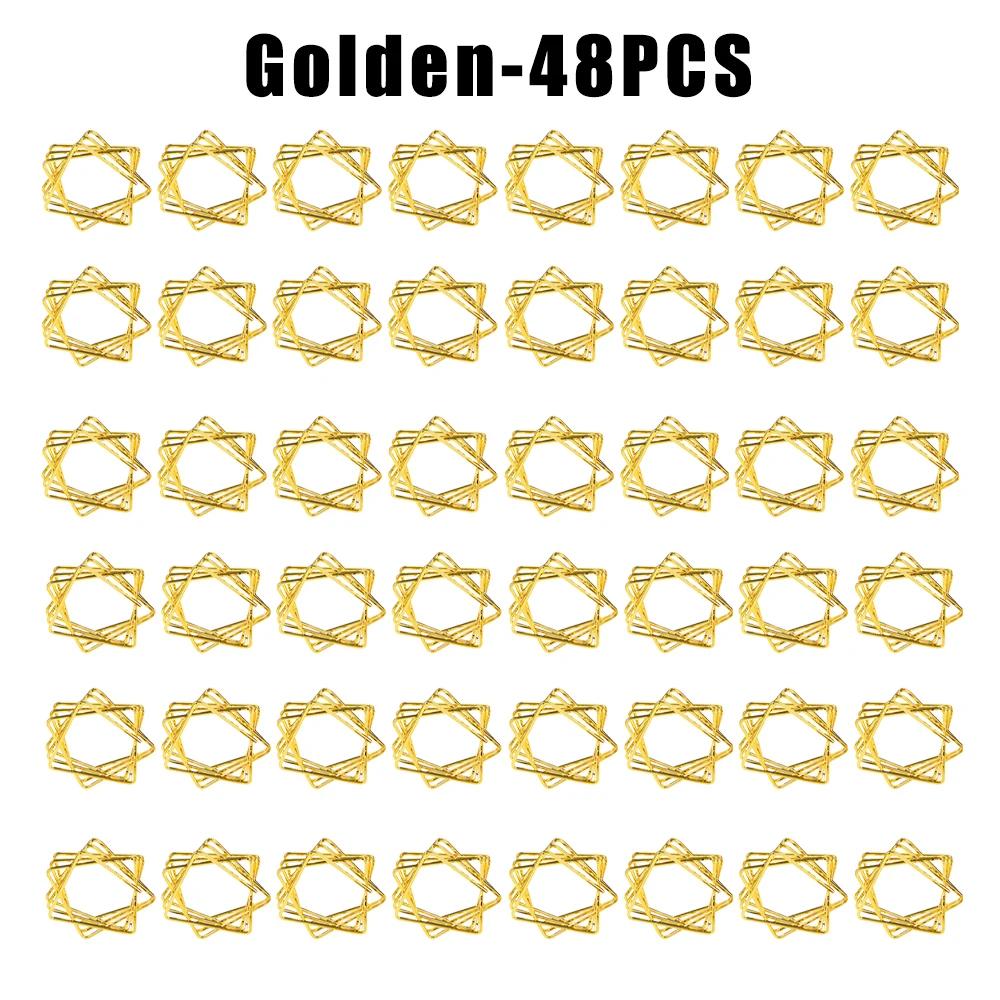Christmas Napkin Rings Five-point Star Shaped Napkin Clip Polygon Napkins Loop Festive Tableware Decor