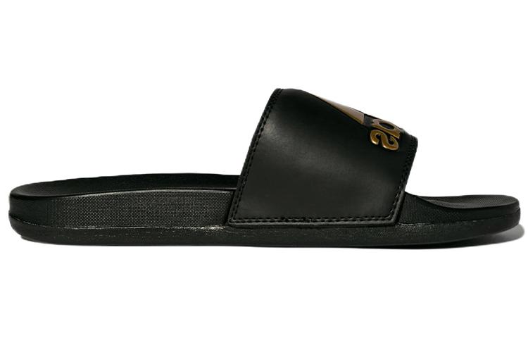 Adidas Adilette Comfort Slide 'Black Gold Metallic' GY1946