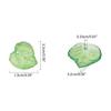 100pcs Acrylic Green Leaf Charm Pendant DIY Keychain Jewelry Making Findings