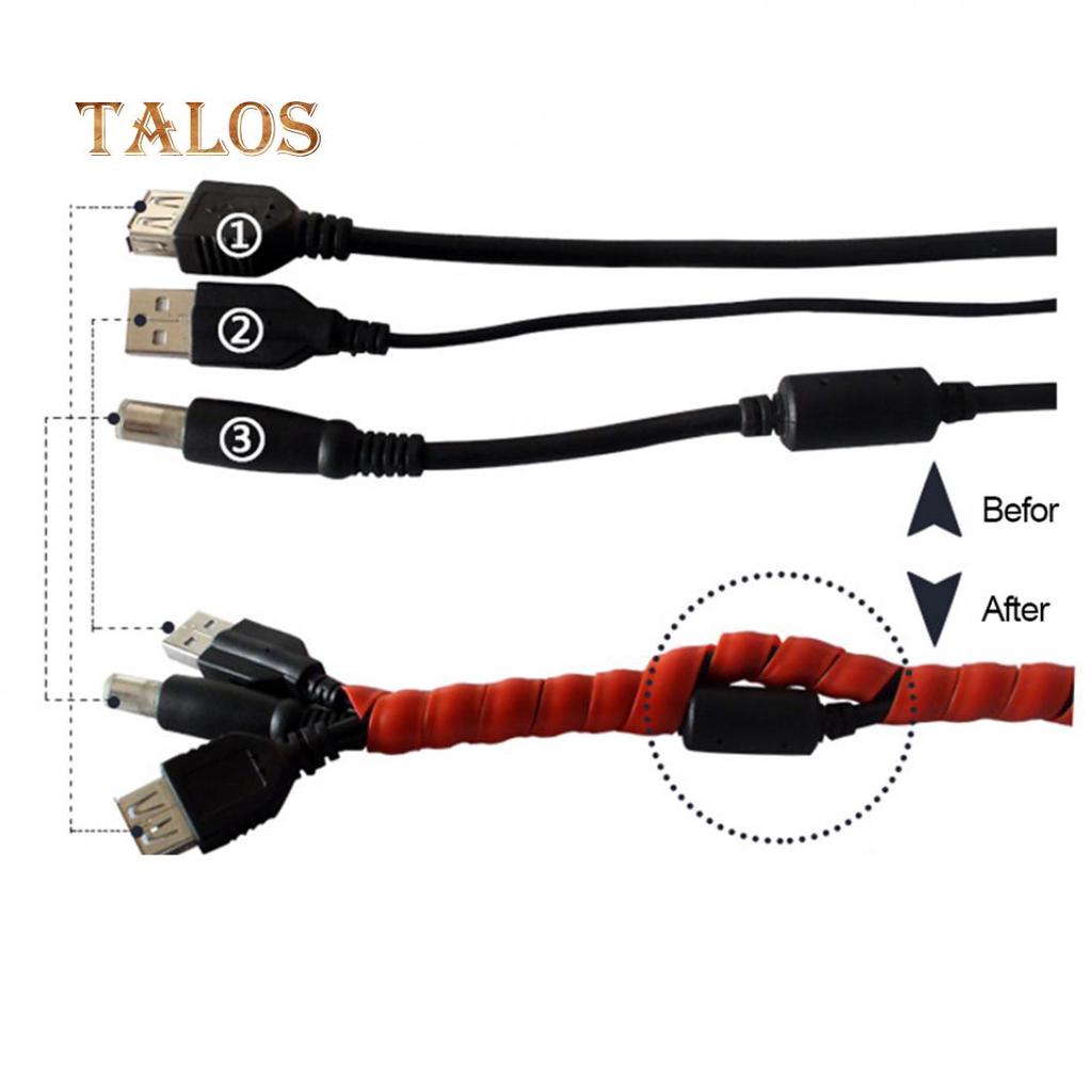 Buy 8/10/12/14/16mm Flexible Spiral Wire Wrap Home Desktop PC Manage ...