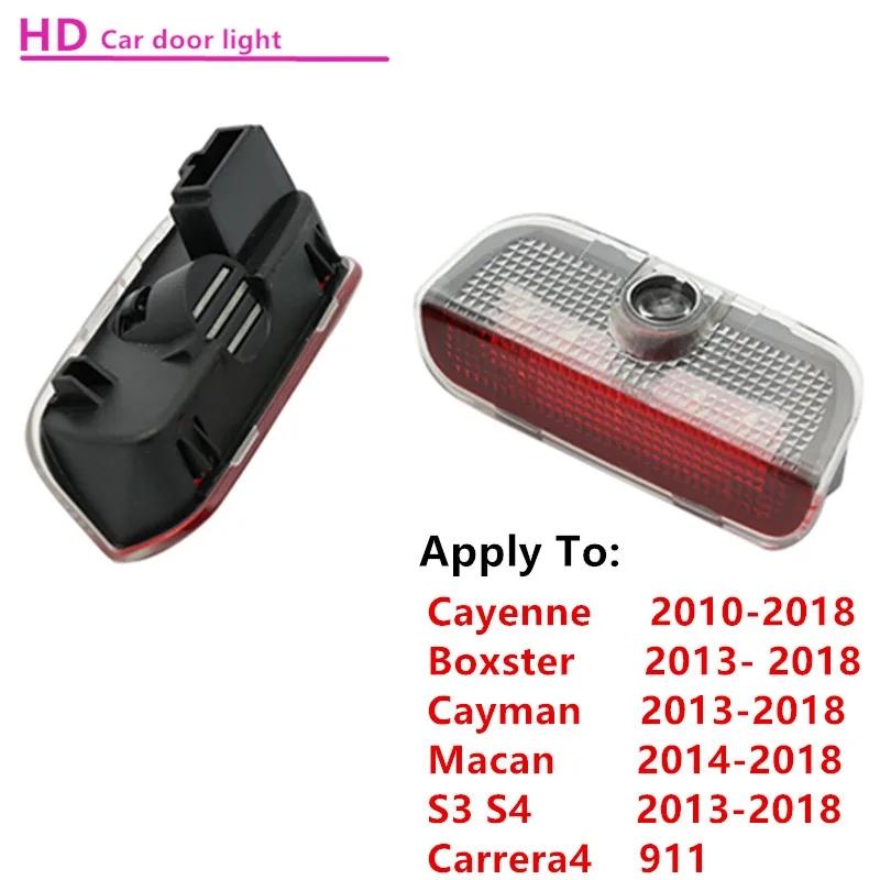 Led Car Door Logo Welcome Shadow Light For Porsche Cayenne Boxster Macan S3 S4 911 Carrera4 Cayman Laser Projector Ghost Light