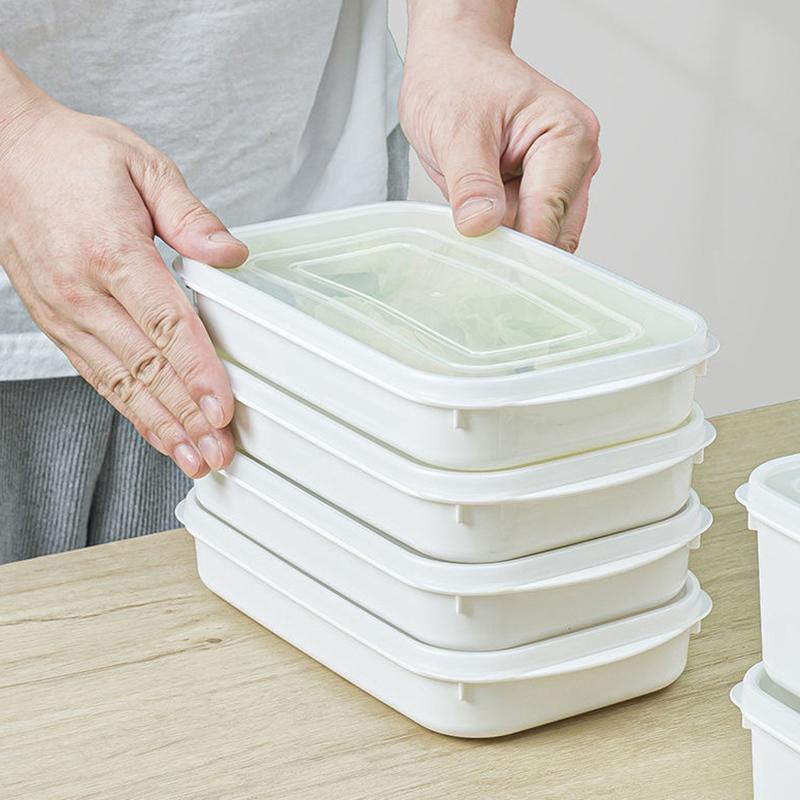 Ny Förpackningslåda för Fryst Kött Livsmedelskvalitet Kylskåpsförvaring Frukt Grönsak Konservering Förbered Rätterna Uppdelad Låda