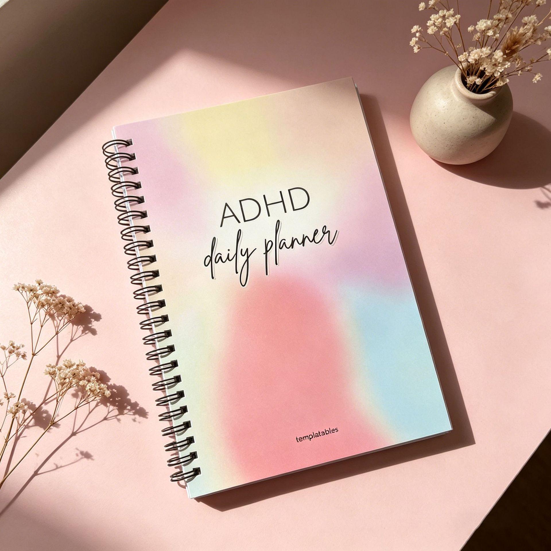 ADHD A5 Spiral Daily Planner Notebook