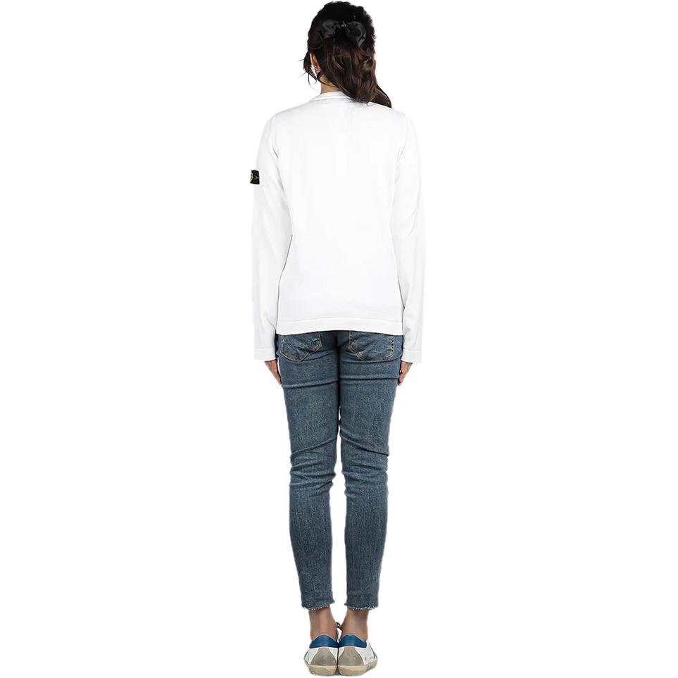Stone Island Sweatshirt Ss22 Solid Color Logo Patch Crew Neck Pullover Kids Kids sweatshirts 7616509A2-V0001