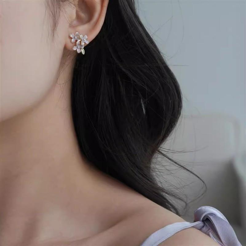 Pinkdudu Premium Lilac Resin Bead Earrings Luxury Minimalist Design Elegant Earrings Jewelry for Women Clip-On Earrings PD2325