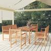 Day and Night - Day and Night 5-piece Garden Dining Set Solid Teak Wood