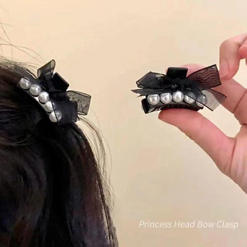 1/2Pcs Cute Pearls Bow Small Hair Claw For Women Girls Sweet Hair Ornament Hairpin Mini Hair Clips Fashion Hair Accessories