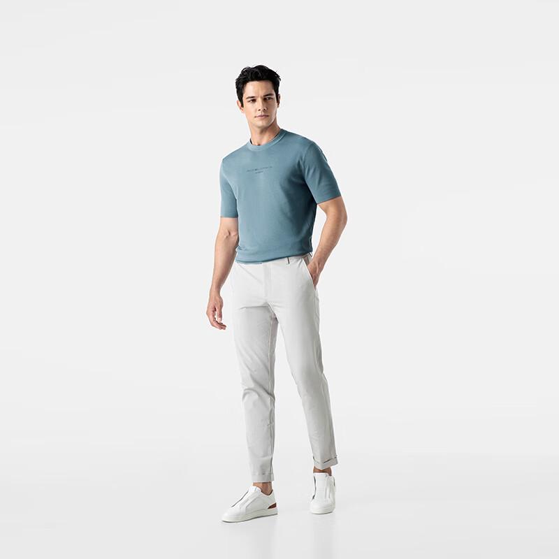 VICUTU Men's Business Casual Short-Sleeve Knit Top