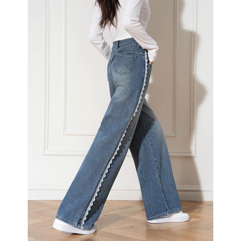 TonLion Women's Autumn/Winter Loose Fit Denim Jeans