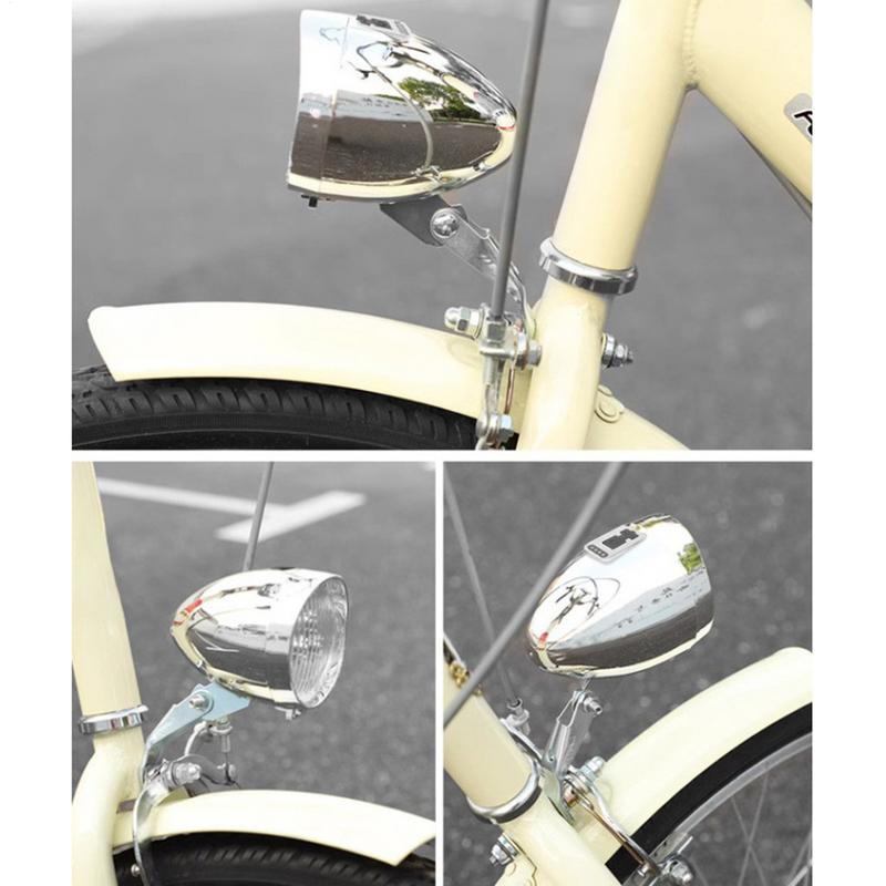 USB Charging Retro Bike Headlight Classic Mountain Bike Front Light 3 Led Bulbs Bicycle Front Lighting For Cycling Accessories