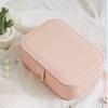 Portable Double-Layer Jewelry Box Suitable For Earrings, Rings And Necklaces Storage Box For Easy Travel Storage
