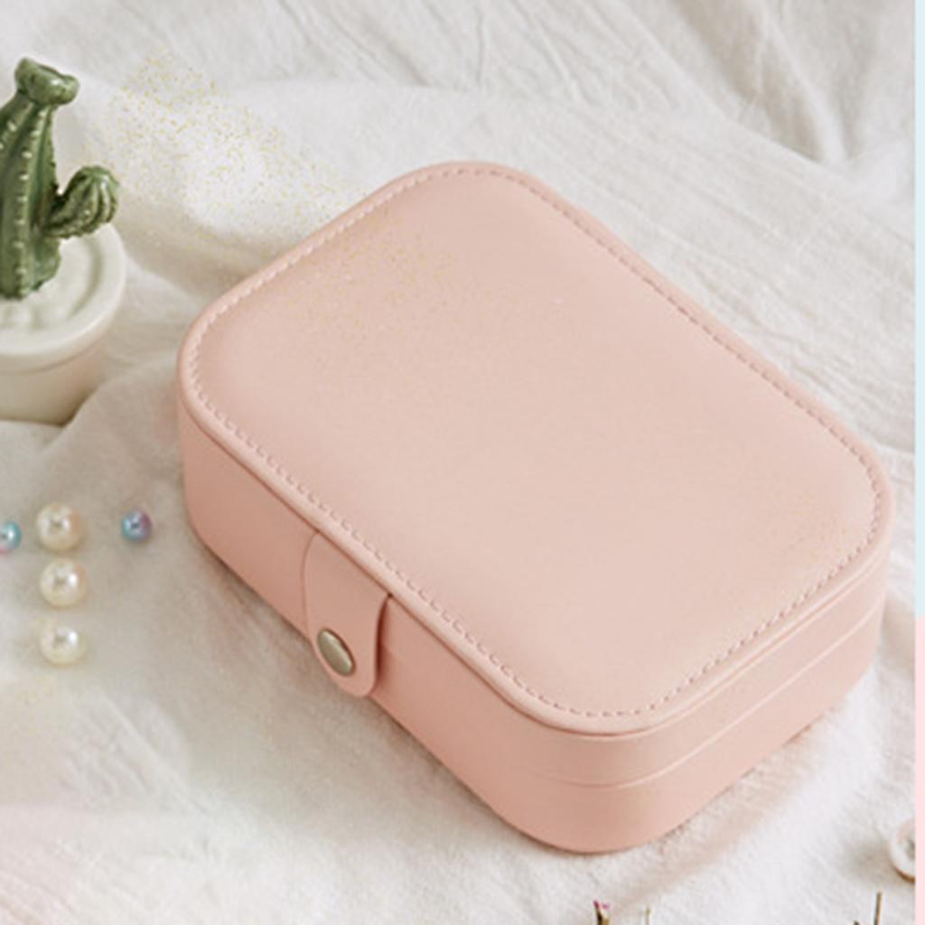 Portable Double-Layer Jewelry Box Suitable For Earrings, Rings And Necklaces Storage Box For Easy Travel Storage