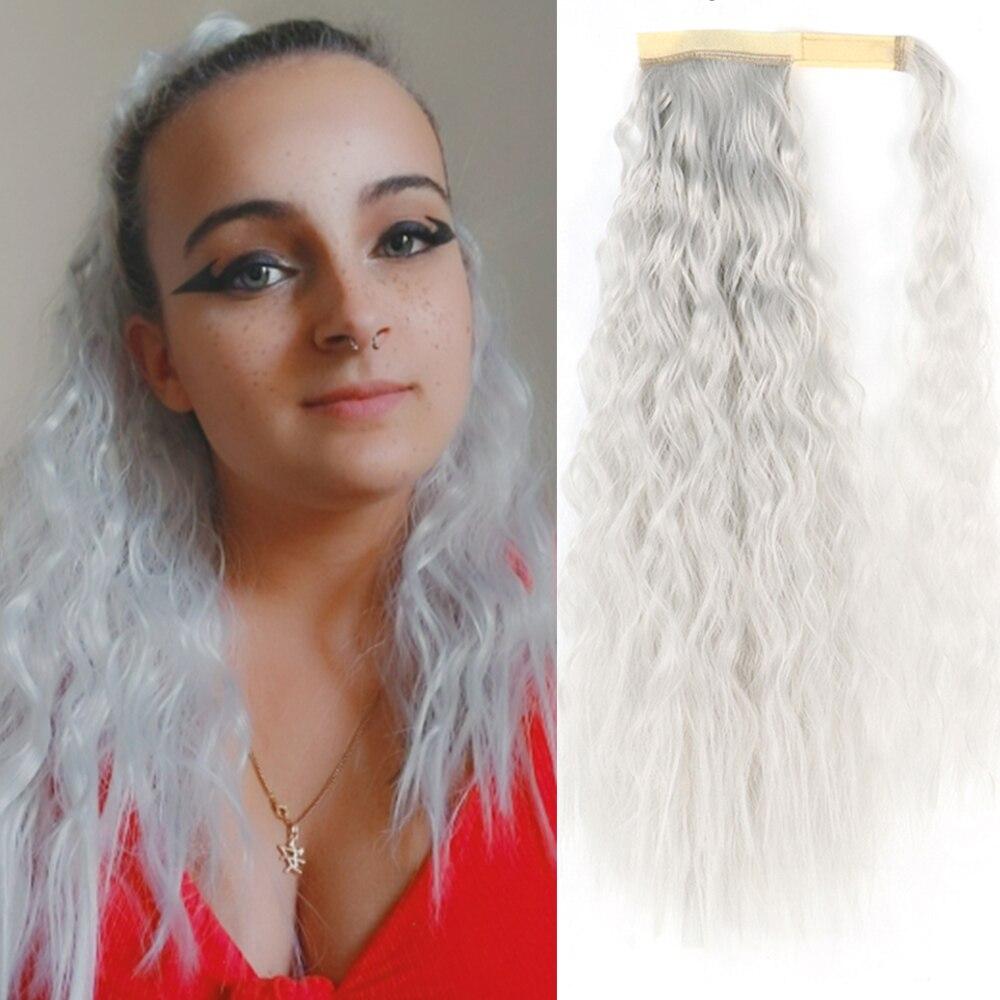 MISS WIG Rovné vlasy ze syntetických vlasových vláken tepelně odolné s culíkem Umělé vlasy prodlužující vlasy culík