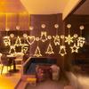 LED Christmas Decorative Lights: Snowman, Tree, Bells, Star, Window Suction Cup Holiday Set