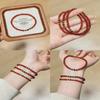 New Natural Red Agate Round Bead Bracelet, Green Agate New Jewelry for Women, Versatile, High-end, Stylish, Flattering Gift