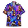 Magliette Divertenti con Stampa 3D di Procione da Uomo Camicetta Casual Hawaiana a Maniche Corte con Collo a Revers Camicia a Maniche Corte Estiva da Donna per le Vacanze