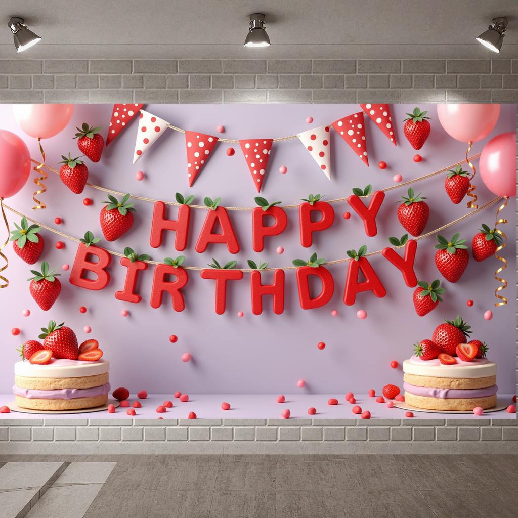 Celebration Background Festive Look Birthday Party Backdrop Birthday Party Banner Sweet Birthday Photo Display For Children's