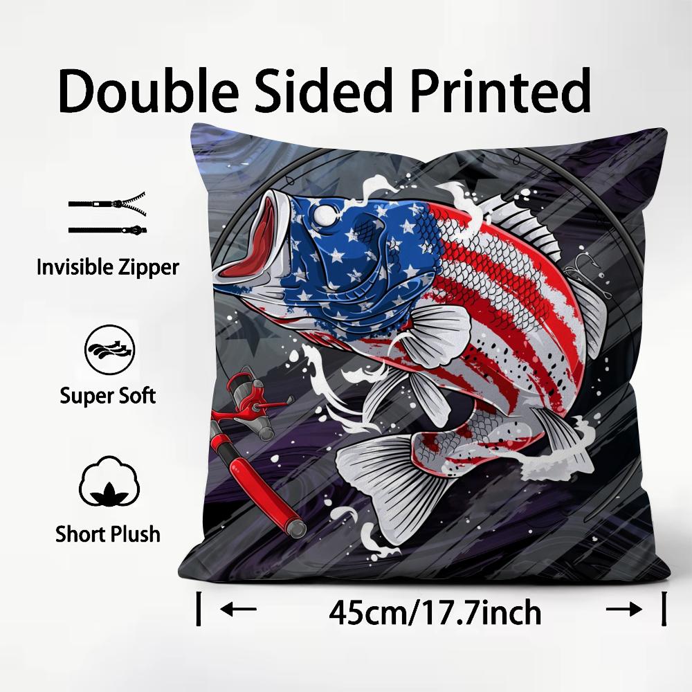 Popular Gear Brand BBerkleys Cushion Cover Plush Fabric Soft DoubleSided Printed Sofa Warm Winter Home Child Gift Pillow Case