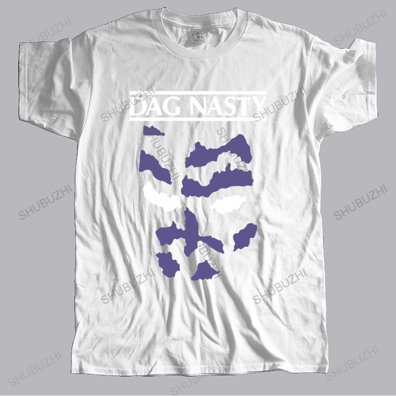 New Csual Cool T Shirt Black Tops for Men DAG NASTY Punk Rock Band Logo Black Purple Mens Black T-Shirt Size S To 3XL Many Tops