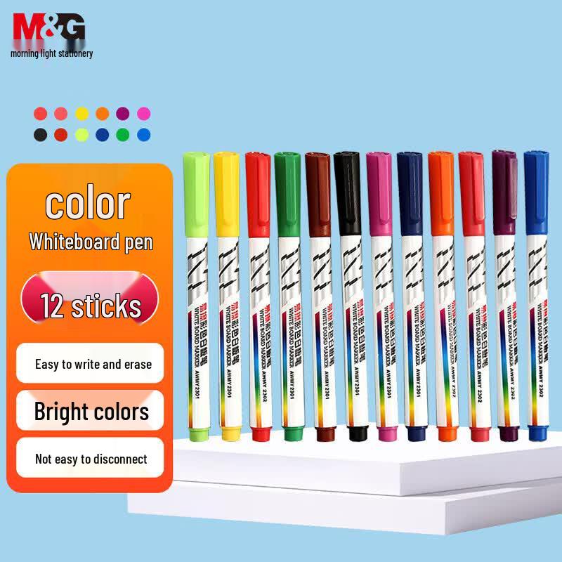 M&G Easy Erase Colored Whiteboard Markers