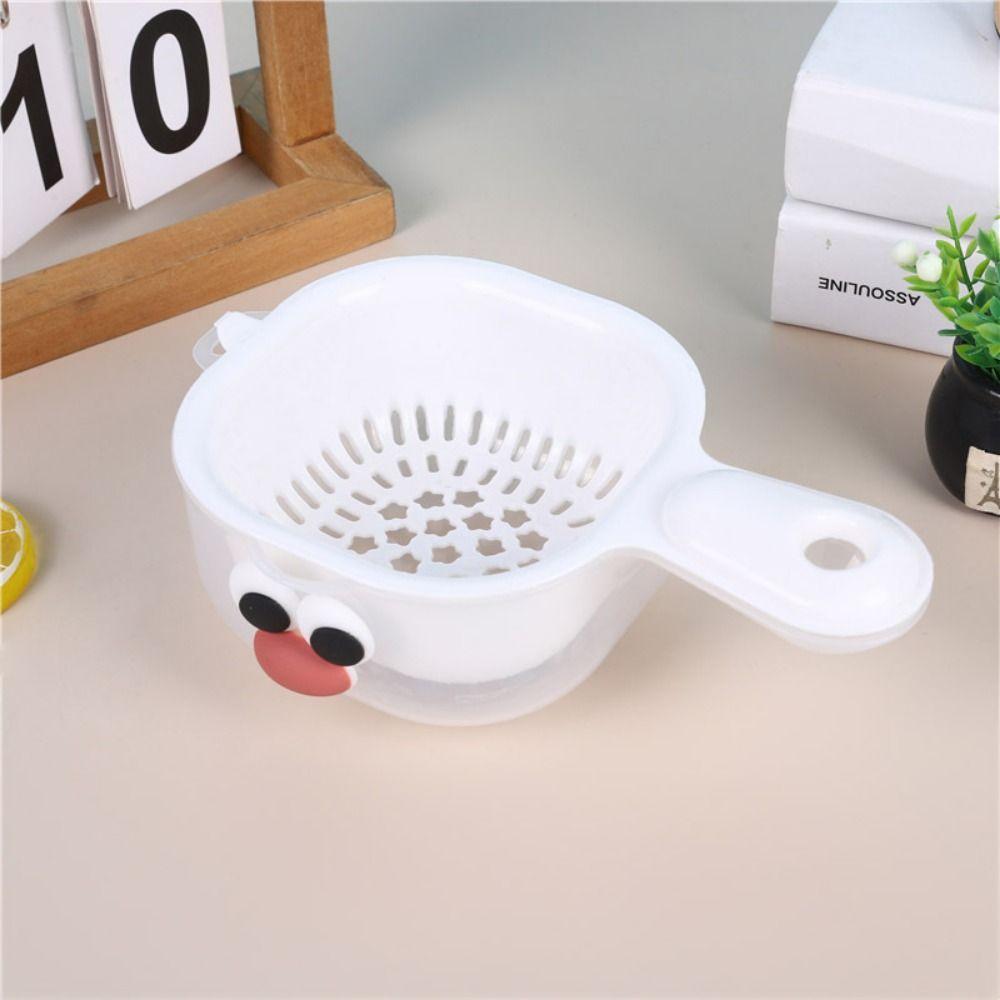 Cute Drain Basket 2 in 1 Vegetable Storage Basket Multipurpose Drainage Bowl Wash Fruit