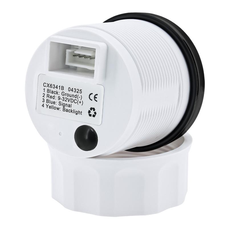 ZMFJH 2"52mm Fuel Level Gauge with Flashing Alarm 0-190ohm 240-33ohm 0-90ohm Fuel Sensor Car Boat Oil Tank Meter 7 Color Light
