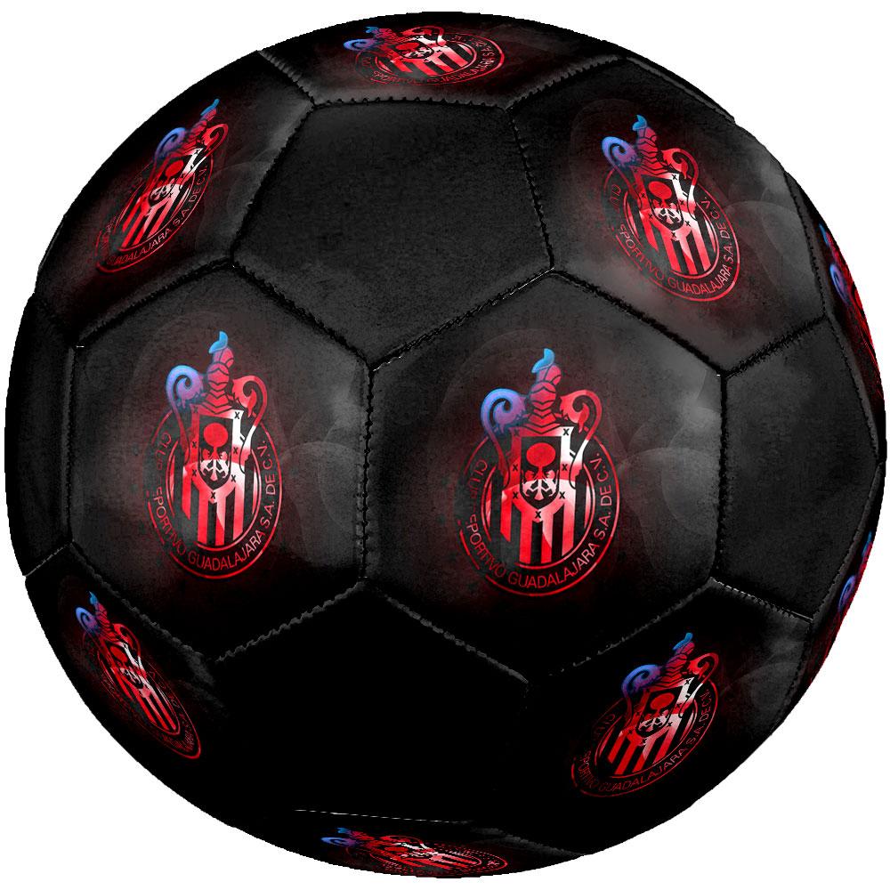CD Guadalajara Size 5 Soccer Ball, Machine-Stitched PVC, Durable & High Bounce, All Ages Fit, fan merchandise, matches & outdoor use.