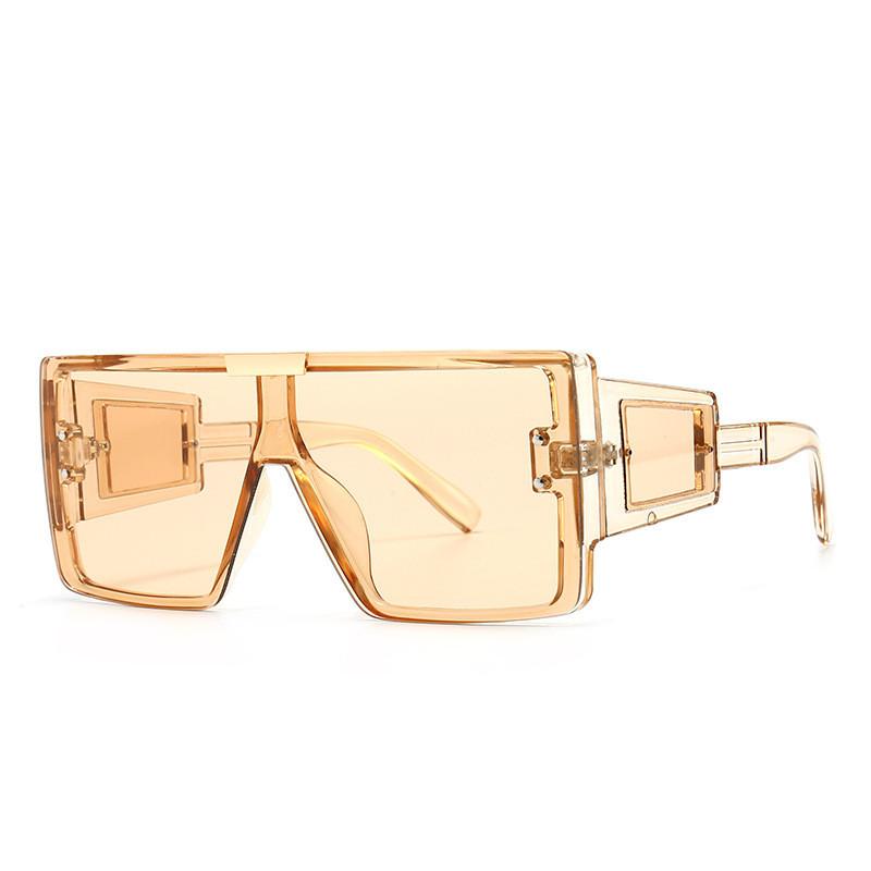 Fashion Oversized Square Sunglasses With Uv400 Protection For Outdoor Activities And Parties