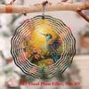 Vibrant Hummingbird Floral Metal Wind Chime Garden Porch Outdoor Decor Easy To Hang Secure Hook Gift for Nature Lovers