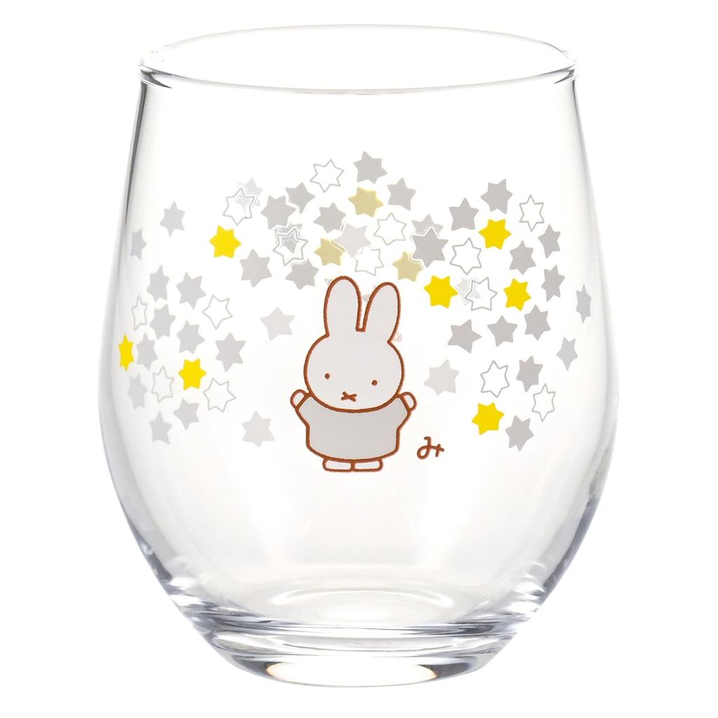Dick Bruna Glas Kylning Under Mild Stjärna Tillverkad i Produktnummer 418109 "Miffy" Tumbler, Ca. 260ml, Glas, Färgförändrande 17°C, Design, Japan,