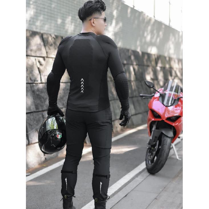 WOSAWE Herren Motocross Jacke Motorradhose CE Körper Weiche Protektoren Hemden Reflektierend Anti-Sturz Moto Racing Schutzkleidung