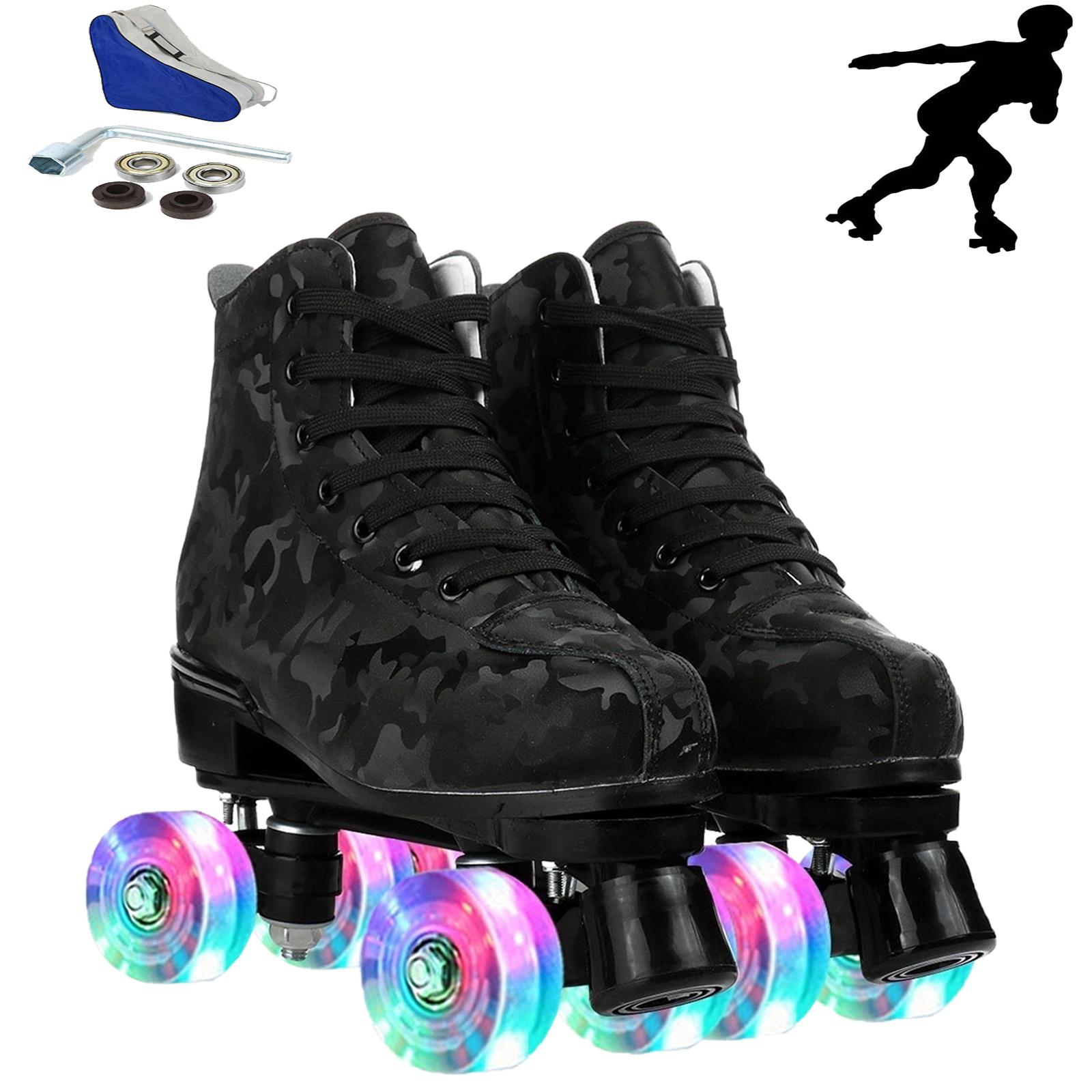 Flash Double-Row Roller Skate Shoes For