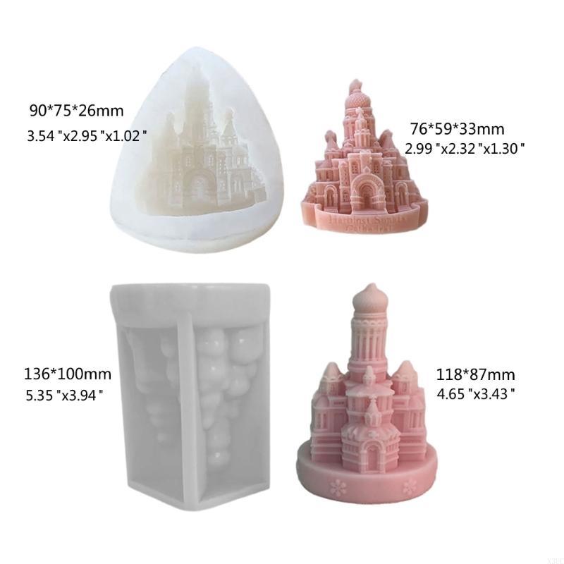 Castle Molds Resins Molds Church Silicone Moulds Baking Molds Decorations X3UC